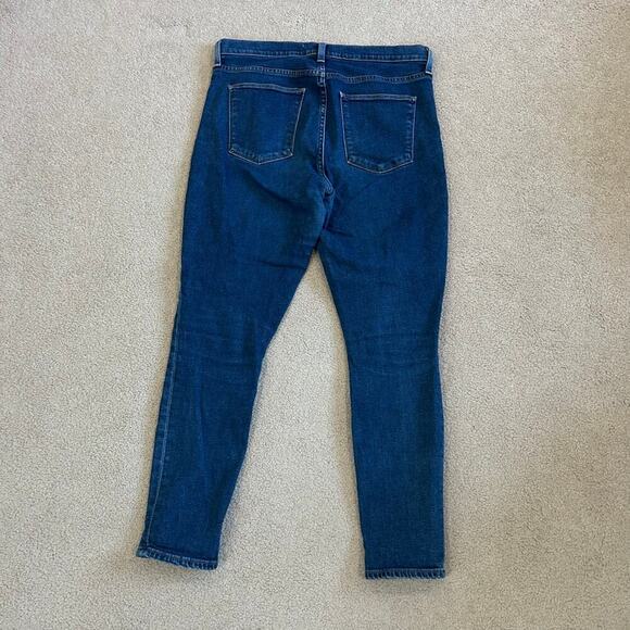 Gap 1969 True Skinny High Rise Jeans Dark Wash Blue Womens Size 31R - Picture 5 of 7